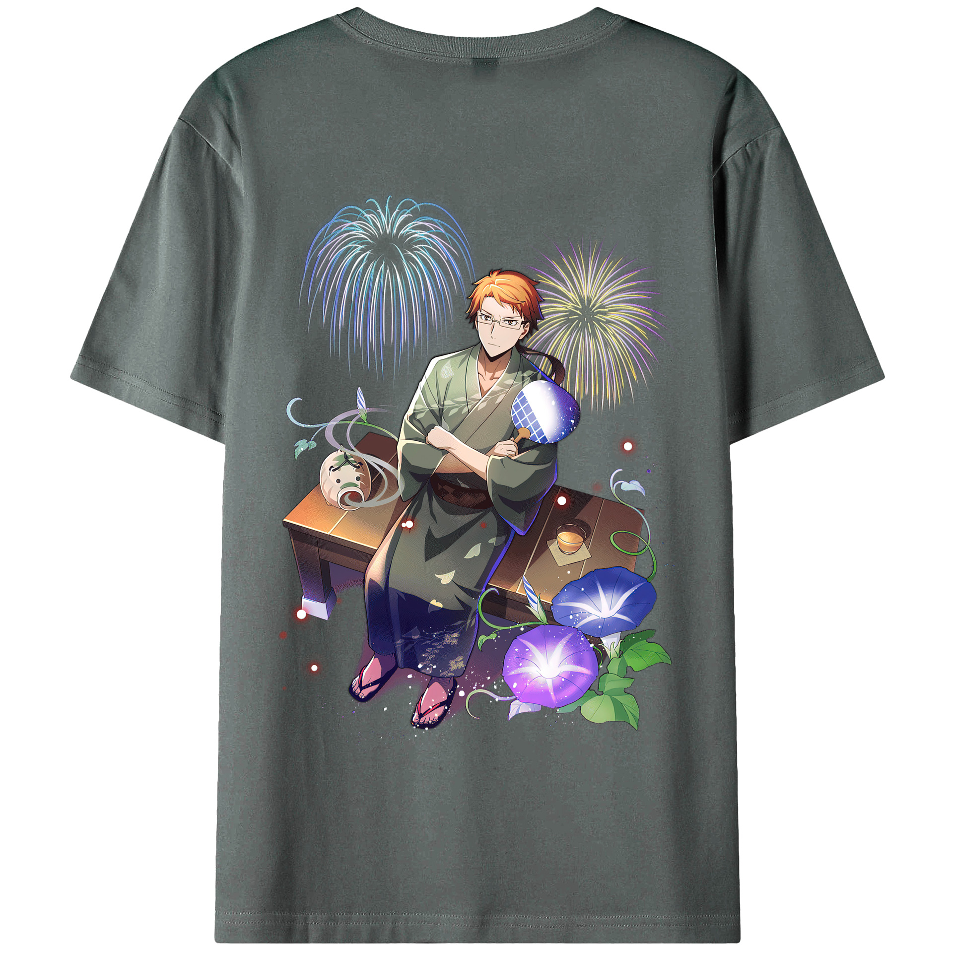 （画像用） 文豪ストレイドッグス Bungo Stray Dogs 綿100％半袖Tシャツ（背面プリント）